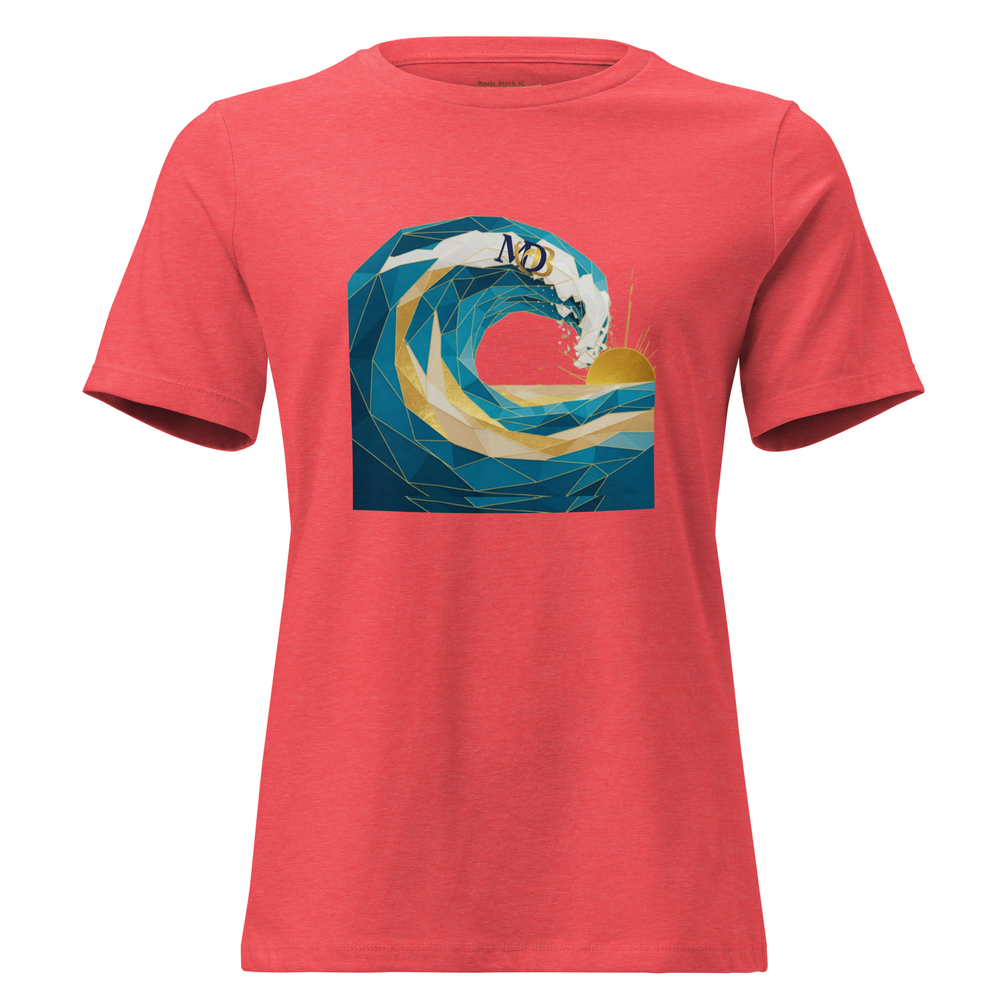 MDB Co Your Own Wave Womens Relaxed Cotton T Shirt Everyday Comfort