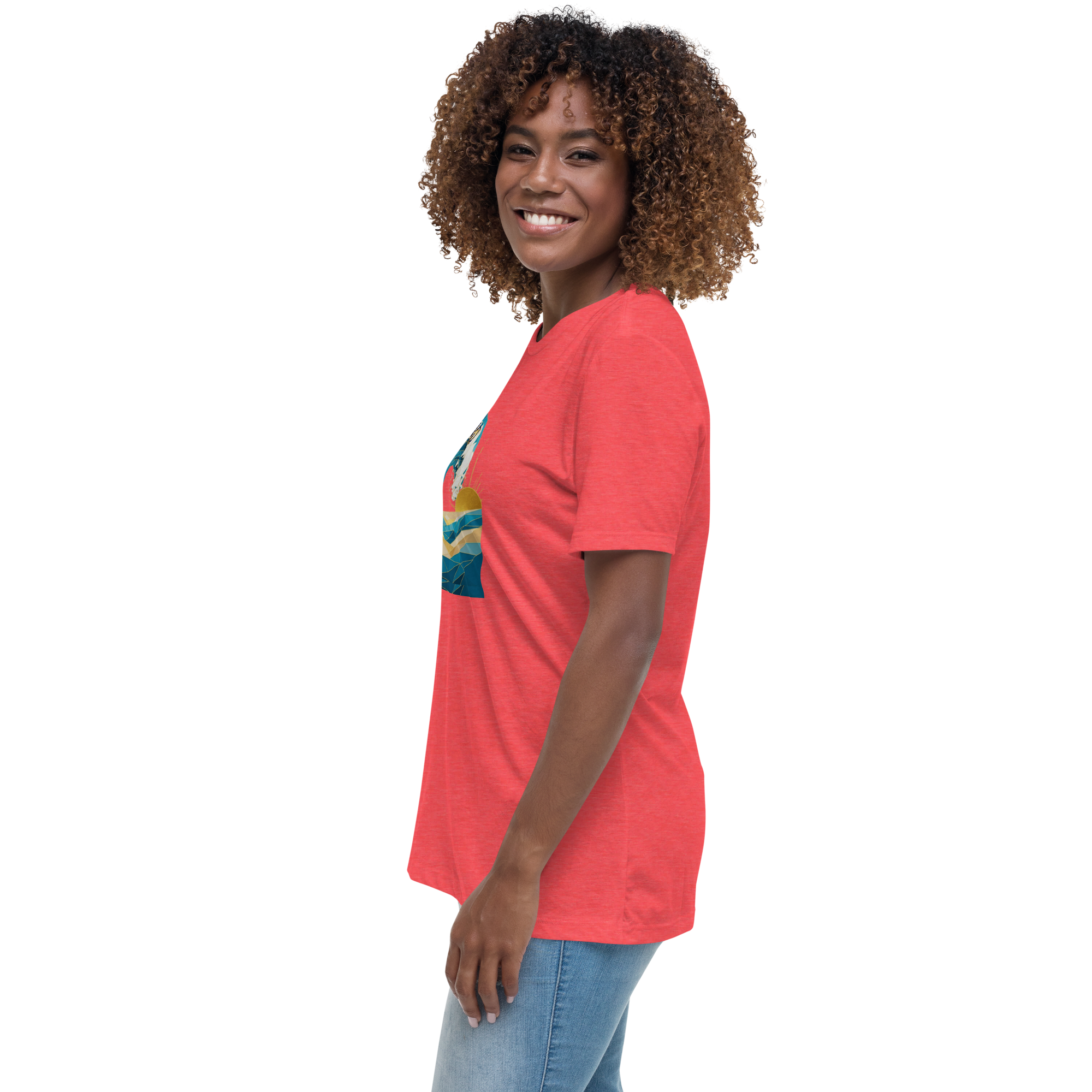 MDB Co Your Own Wave Womens Relaxed Cotton T Shirt Everyday Comfort
