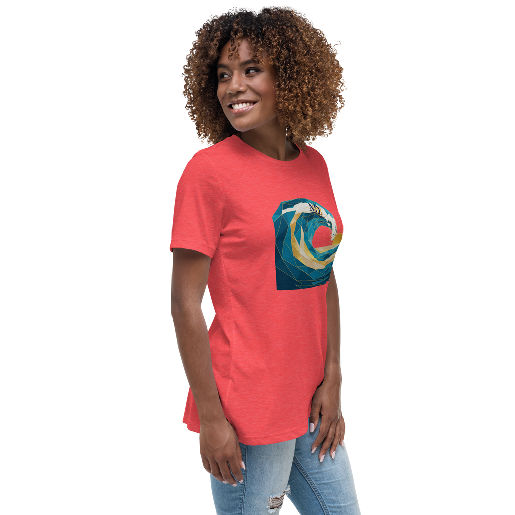 MDB Co Your Own Wave Womens Relaxed Cotton T Shirt Everyday Comfort