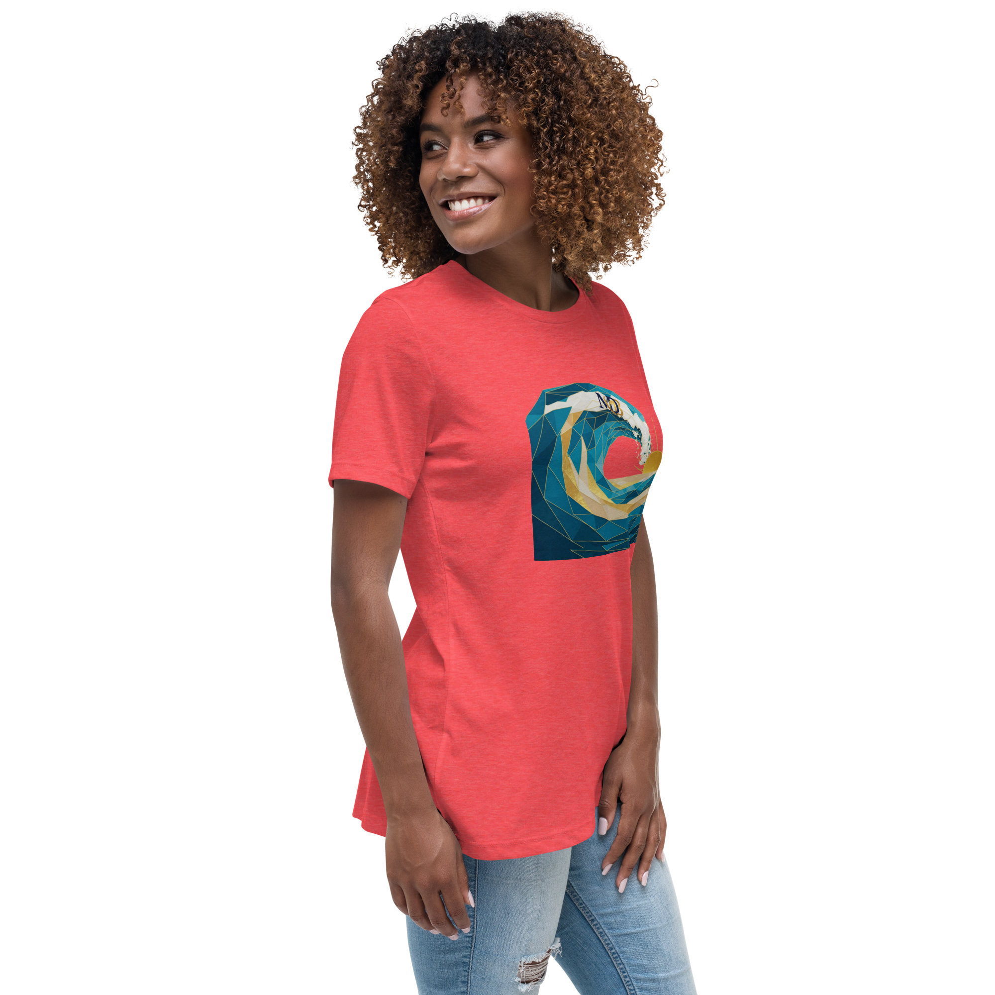 MDB Co Your Own Wave Womens Relaxed Cotton T Shirt Everyday Comfort