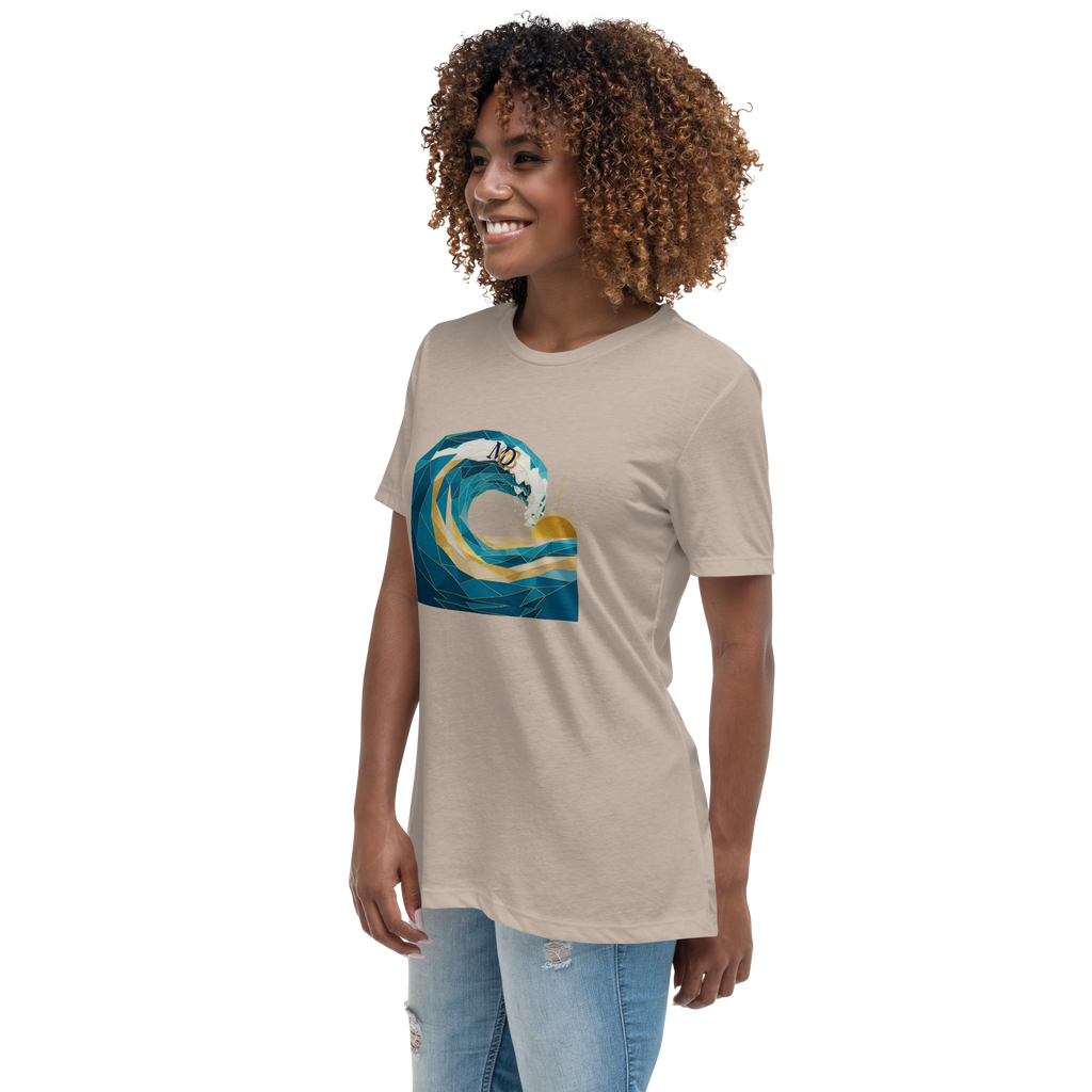 MDB Co Your Own Wave Womens Relaxed Cotton T Shirt Everyday Comfort