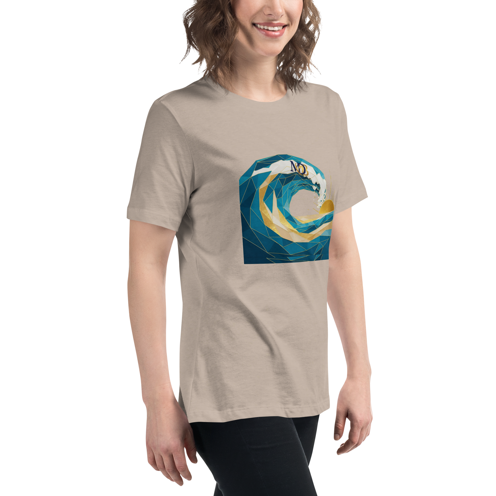 MDB Co Your Own Wave Womens Relaxed Cotton T Shirt Everyday Comfort