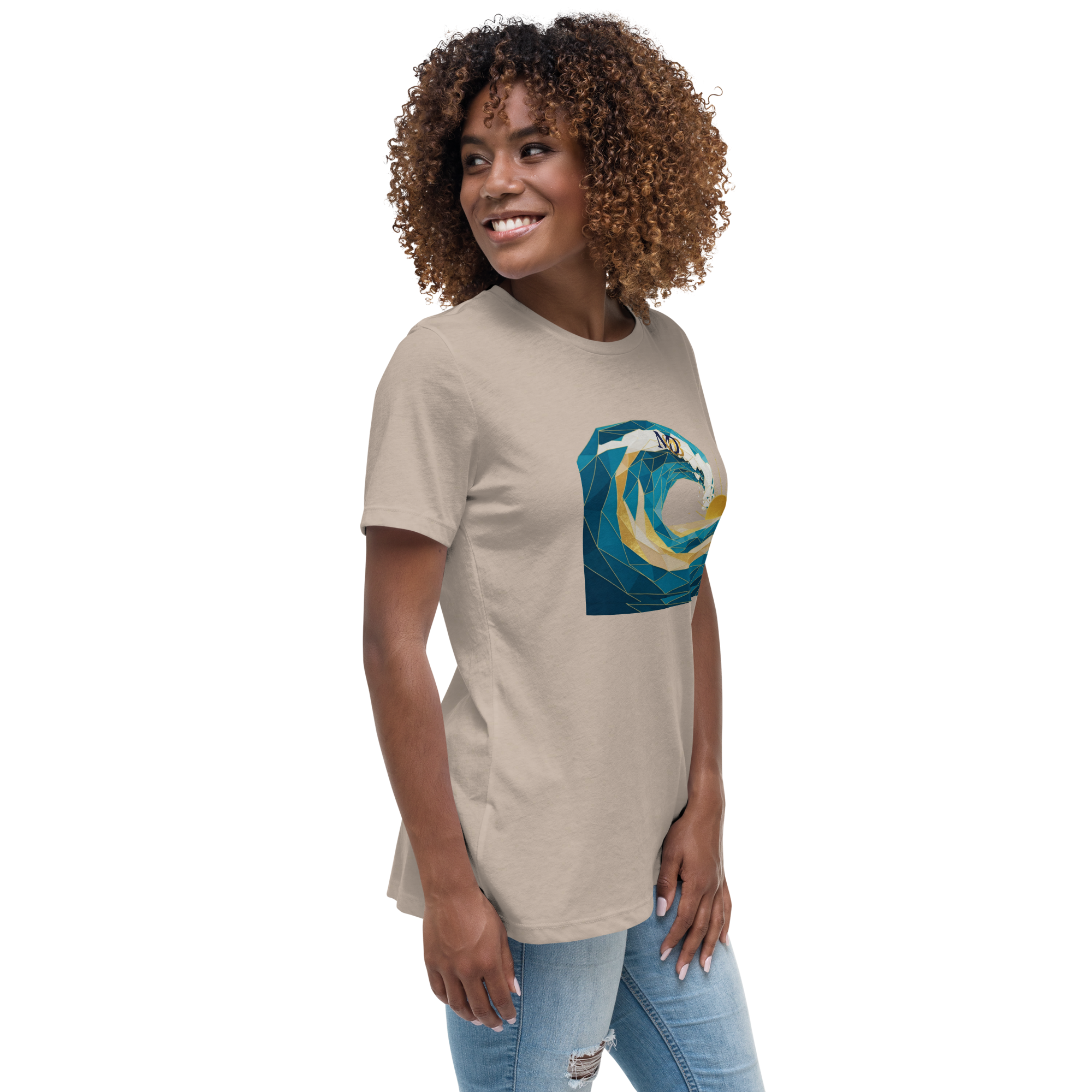MDB Co Your Own Wave Womens Relaxed Cotton T Shirt Everyday Comfort
