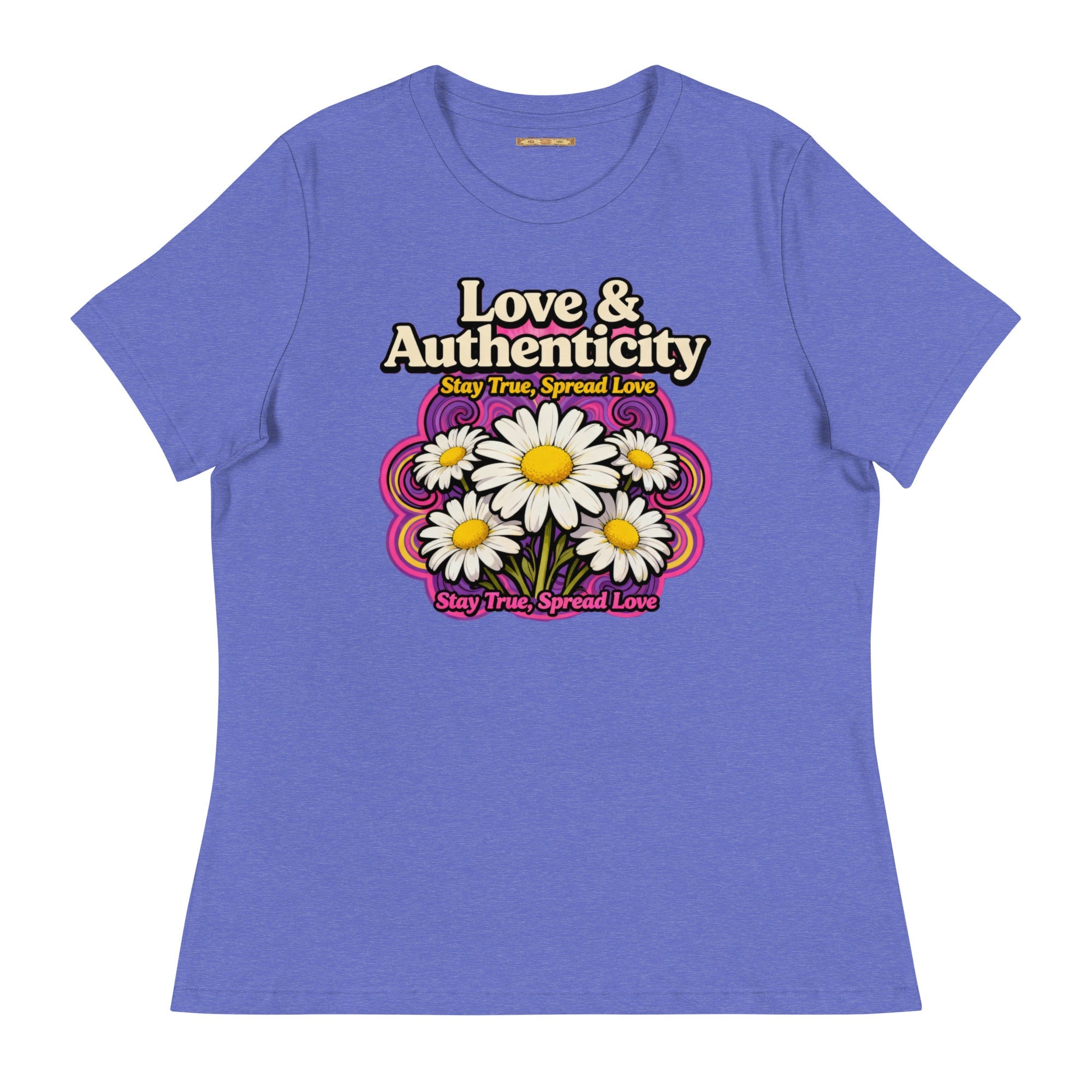 MDB Co.Love & Authenticity Womens Relaxed Fit Airlume Cotton T Shirt