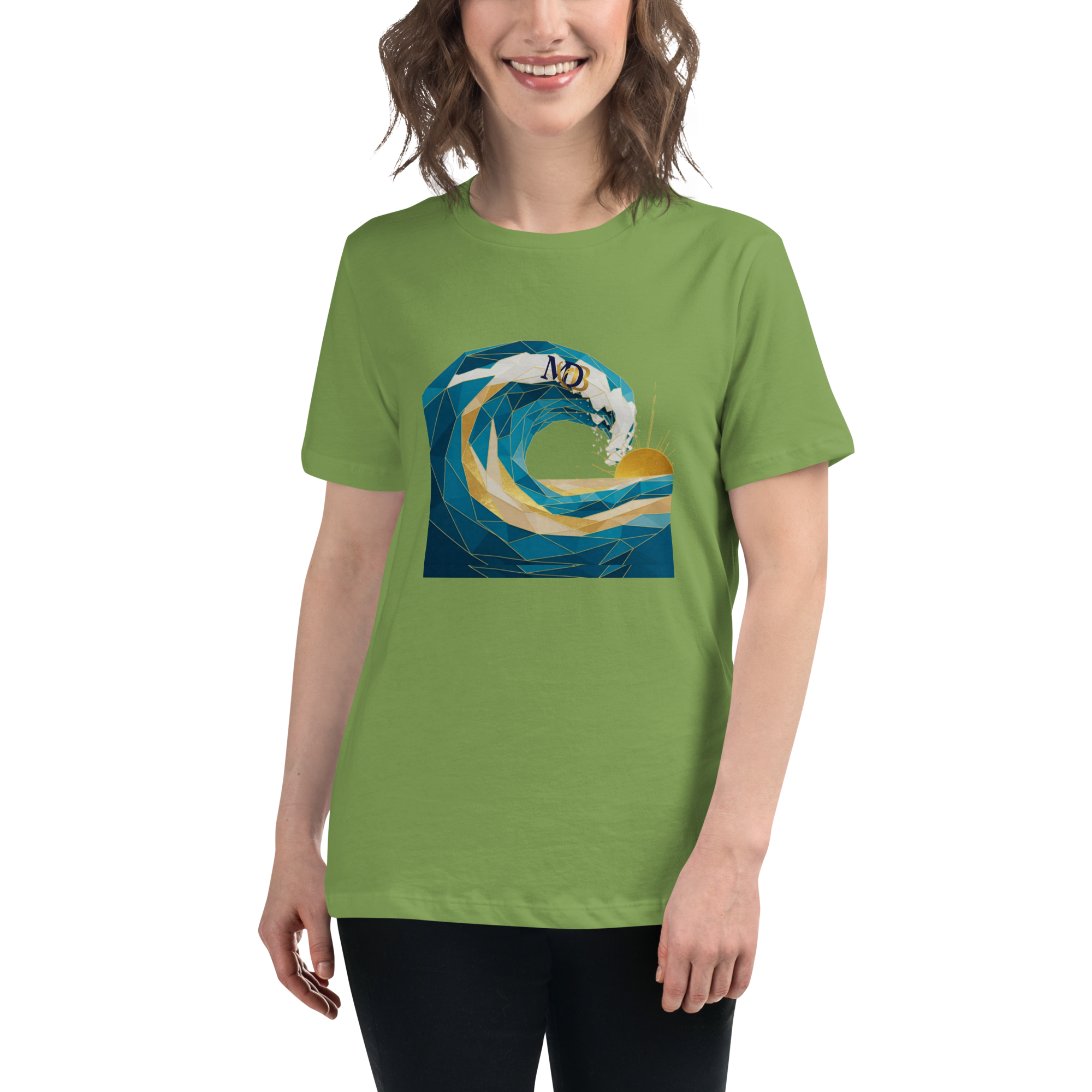 MDB Co Your Own Wave Womens Relaxed Cotton T Shirt Everyday Comfort