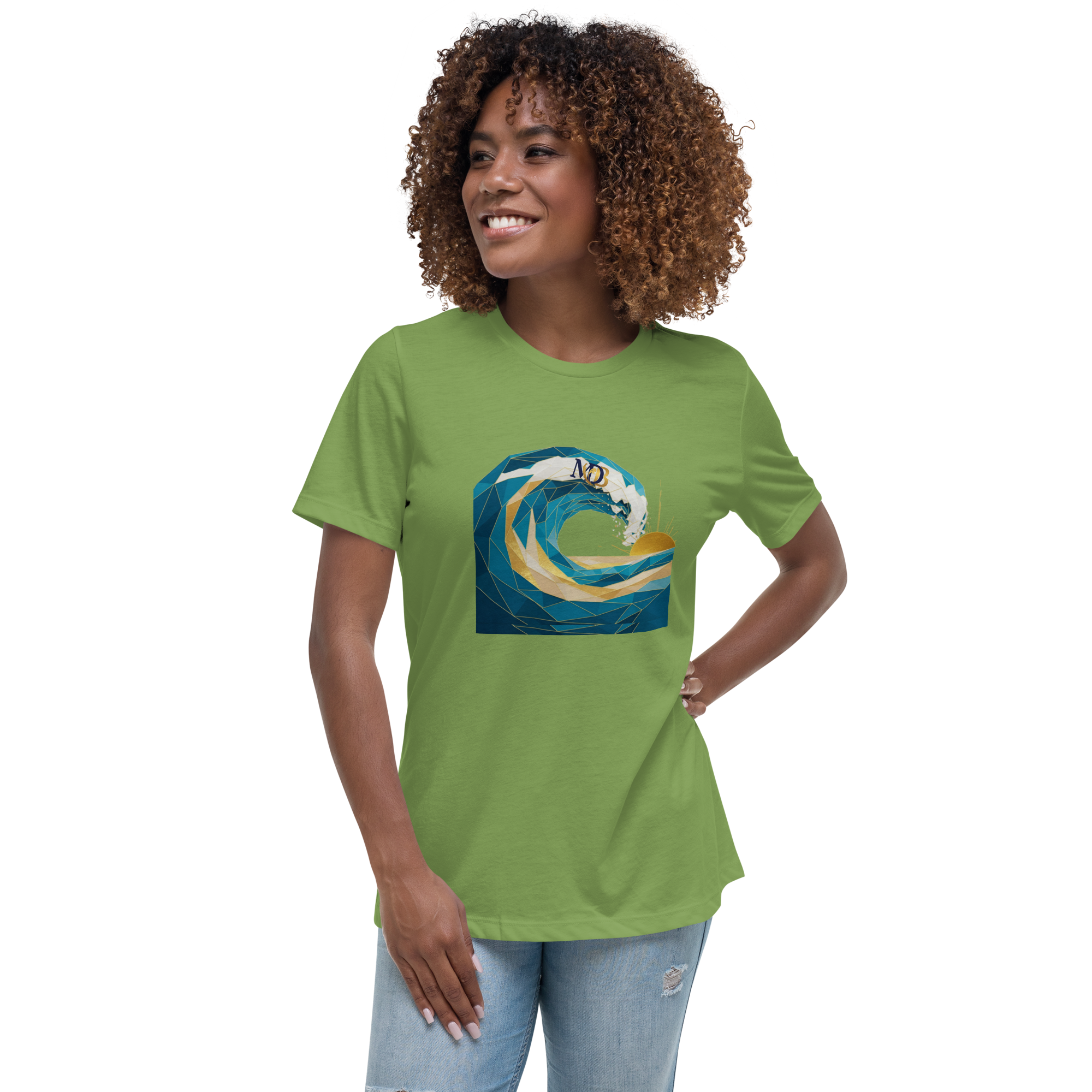 MDB Co Your Own Wave Womens Relaxed Cotton T Shirt Everyday Comfort