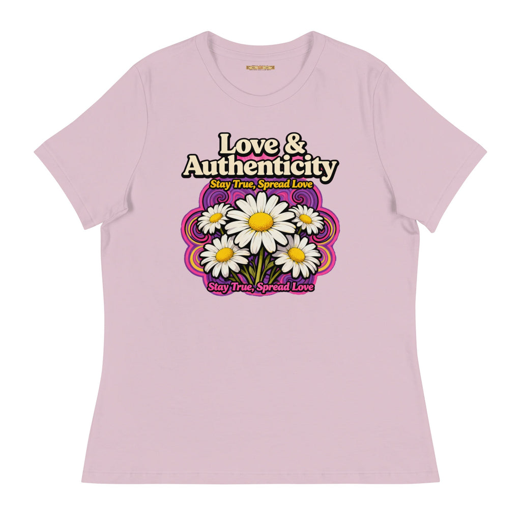 MDB Co.Love & Authenticity Womens Relaxed Fit Airlume Cotton T Shirt