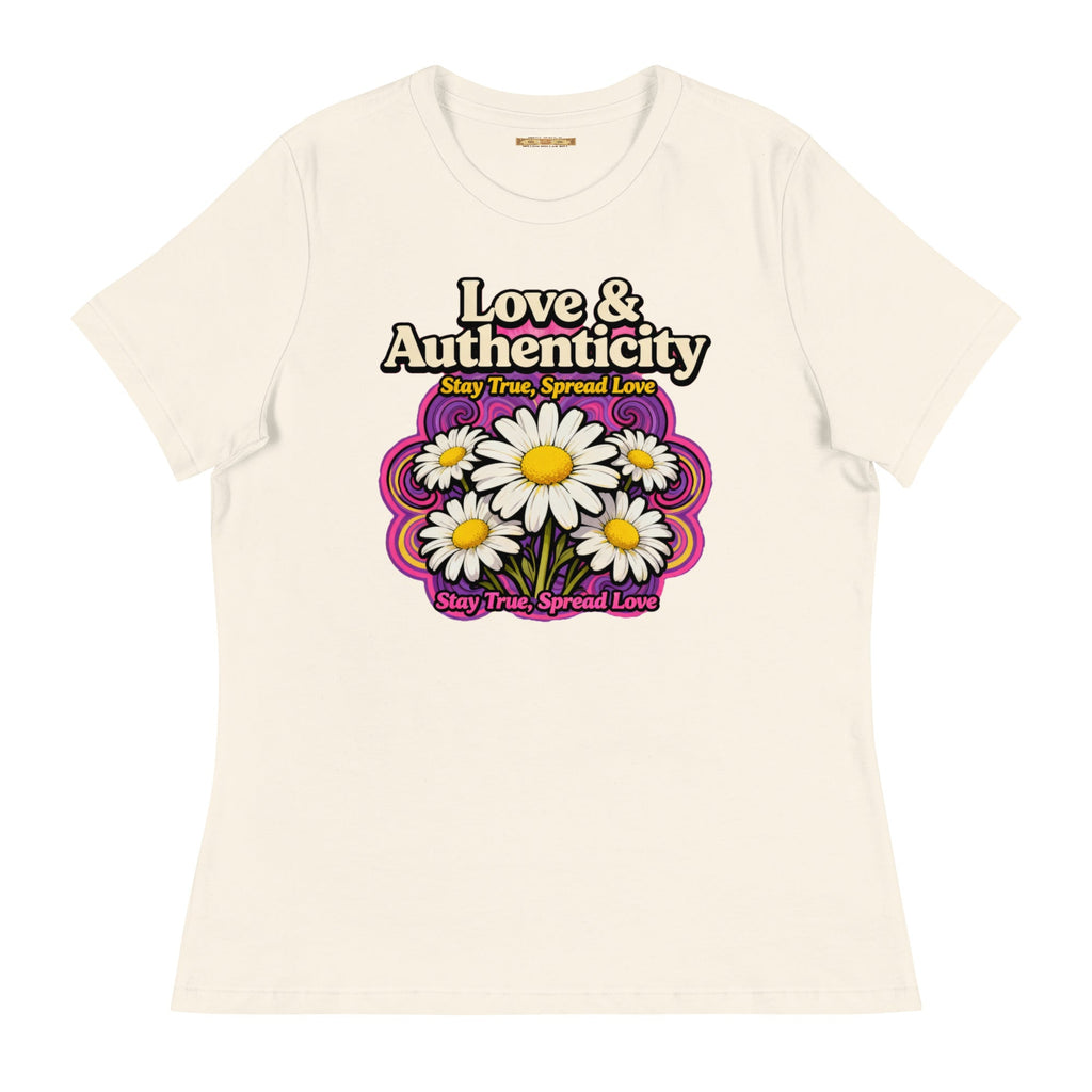 MDB Co.Love & Authenticity Womens Relaxed Fit Airlume Cotton T Shirt
