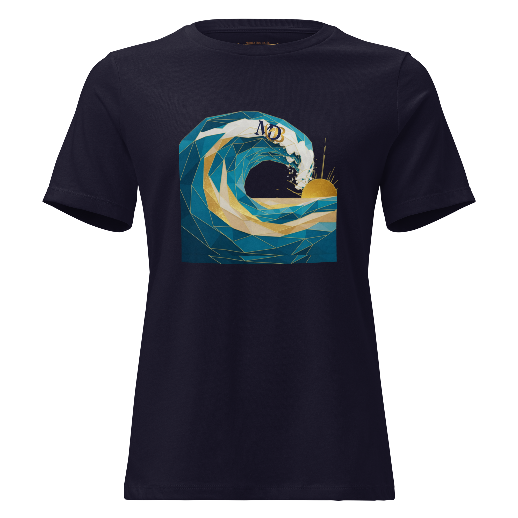 MDB Co Your Own Wave Womens Relaxed Cotton T Shirt Everyday Comfort