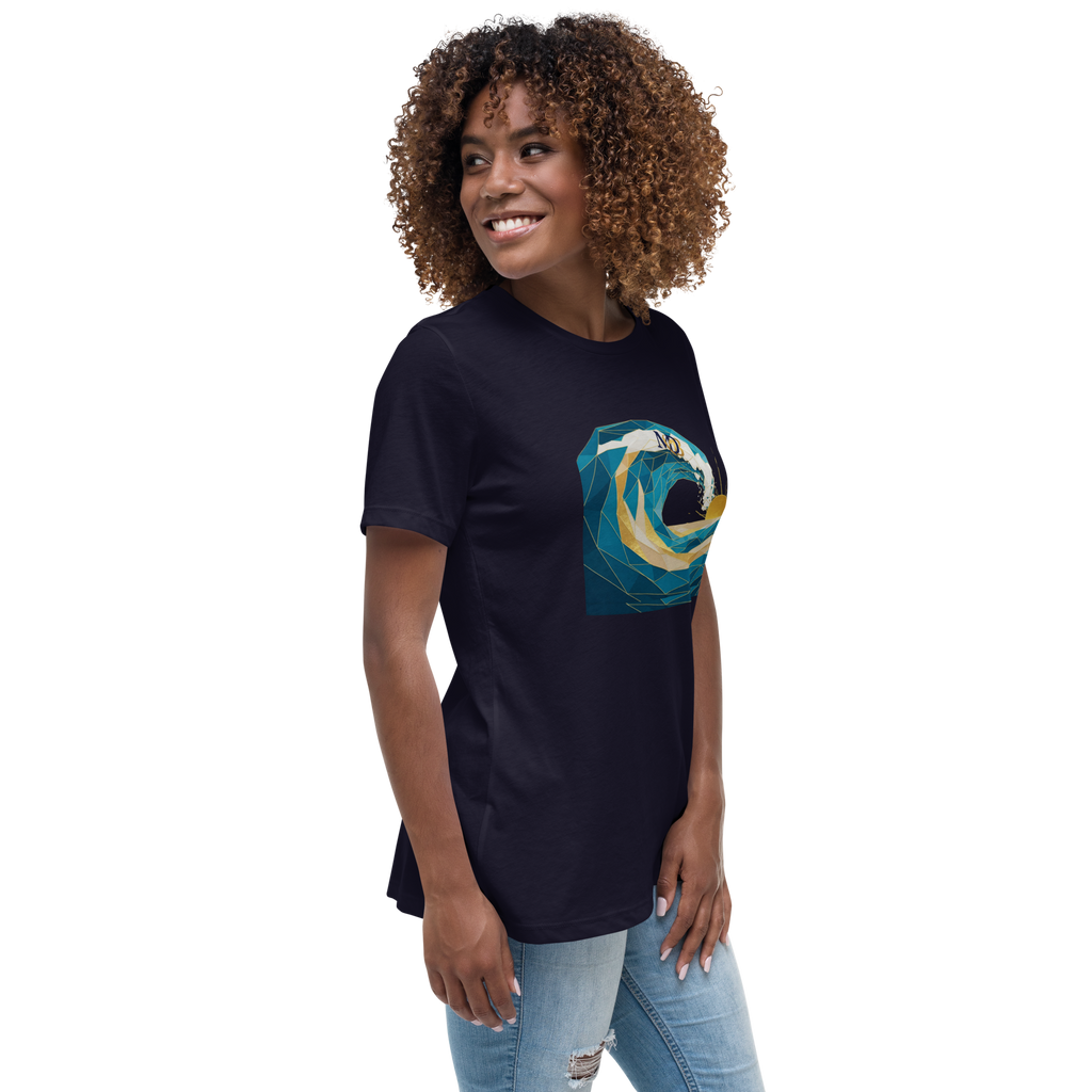 MDB Co Your Own Wave Womens Relaxed Cotton T Shirt Everyday Comfort