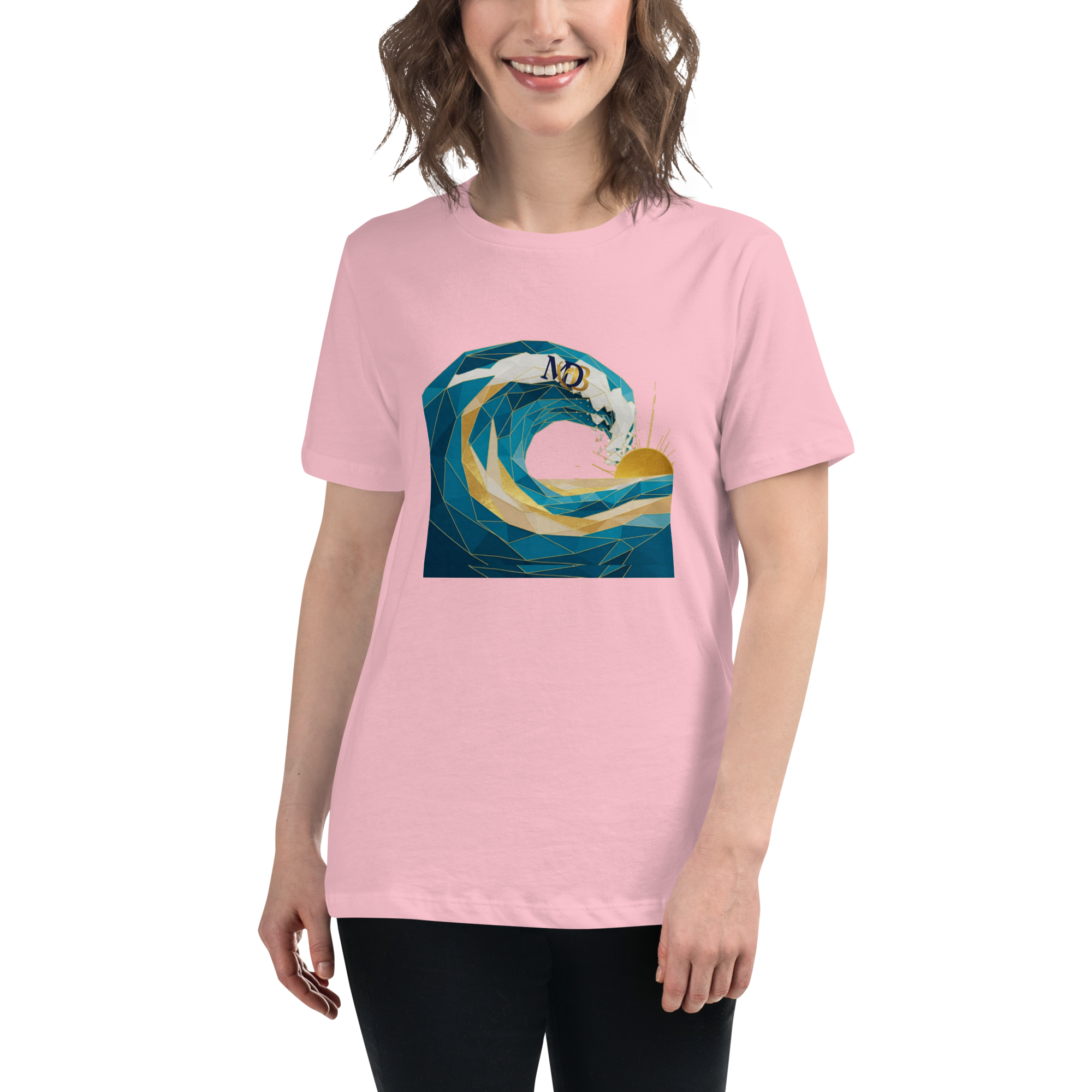 MDB Co Your Own Wave Womens Relaxed Cotton T Shirt Everyday Comfort