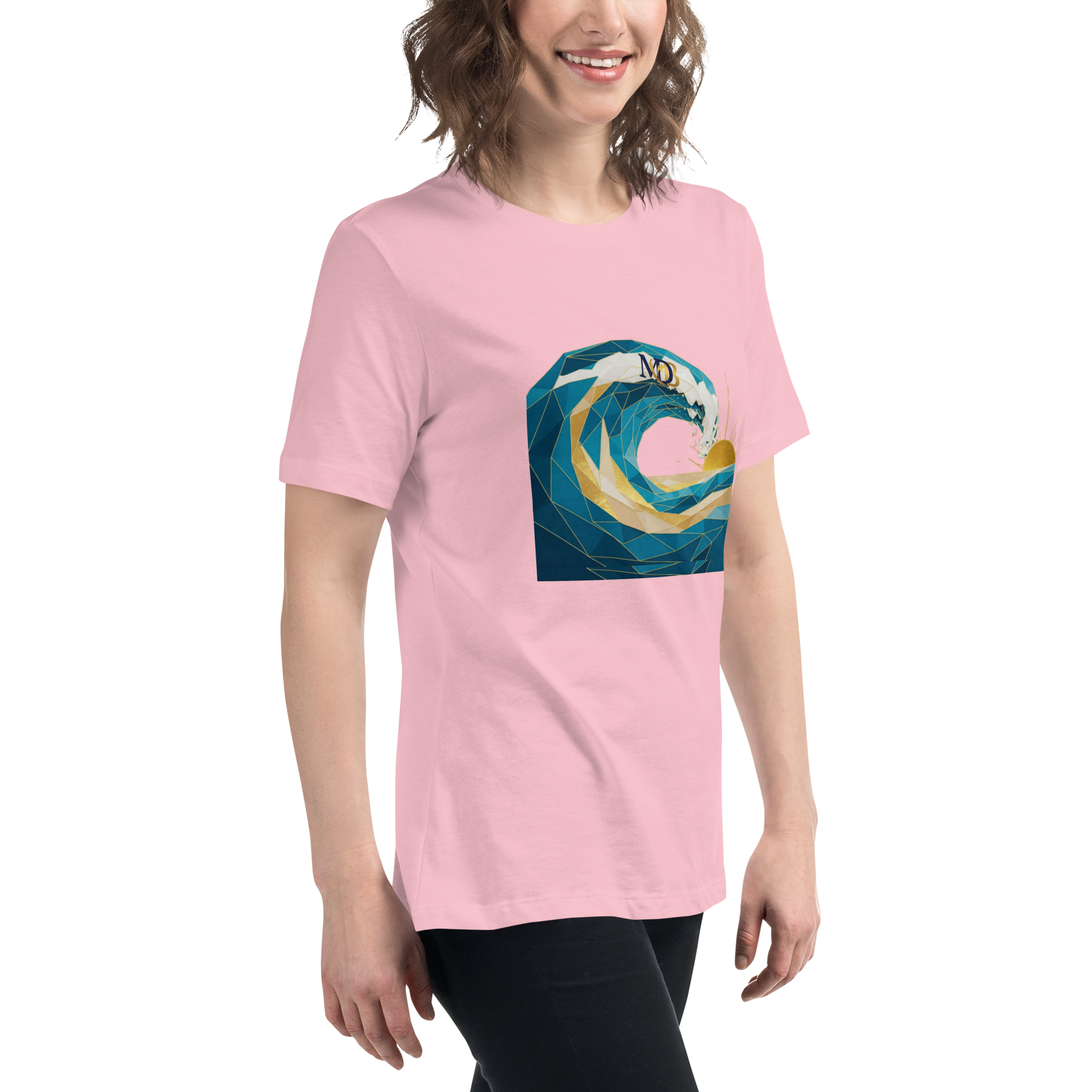 MDB Co Your Own Wave Womens Relaxed Cotton T Shirt Everyday Comfort