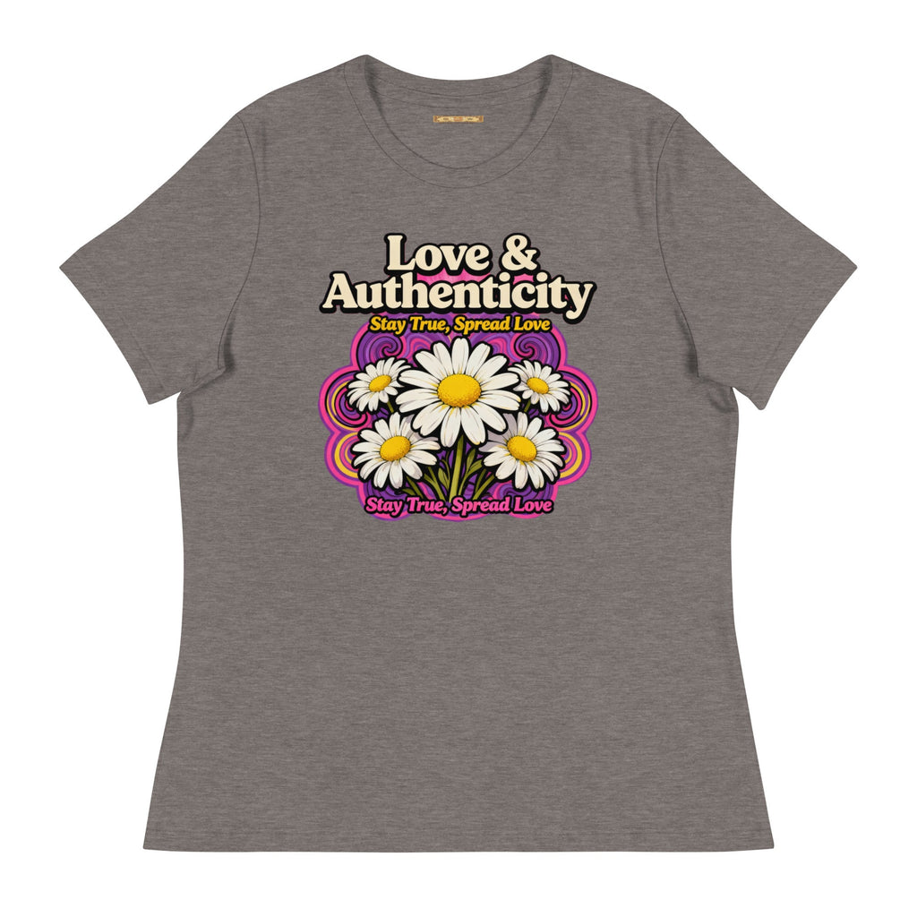 MDB Co.Love & Authenticity Womens Relaxed Fit Airlume Cotton T Shirt