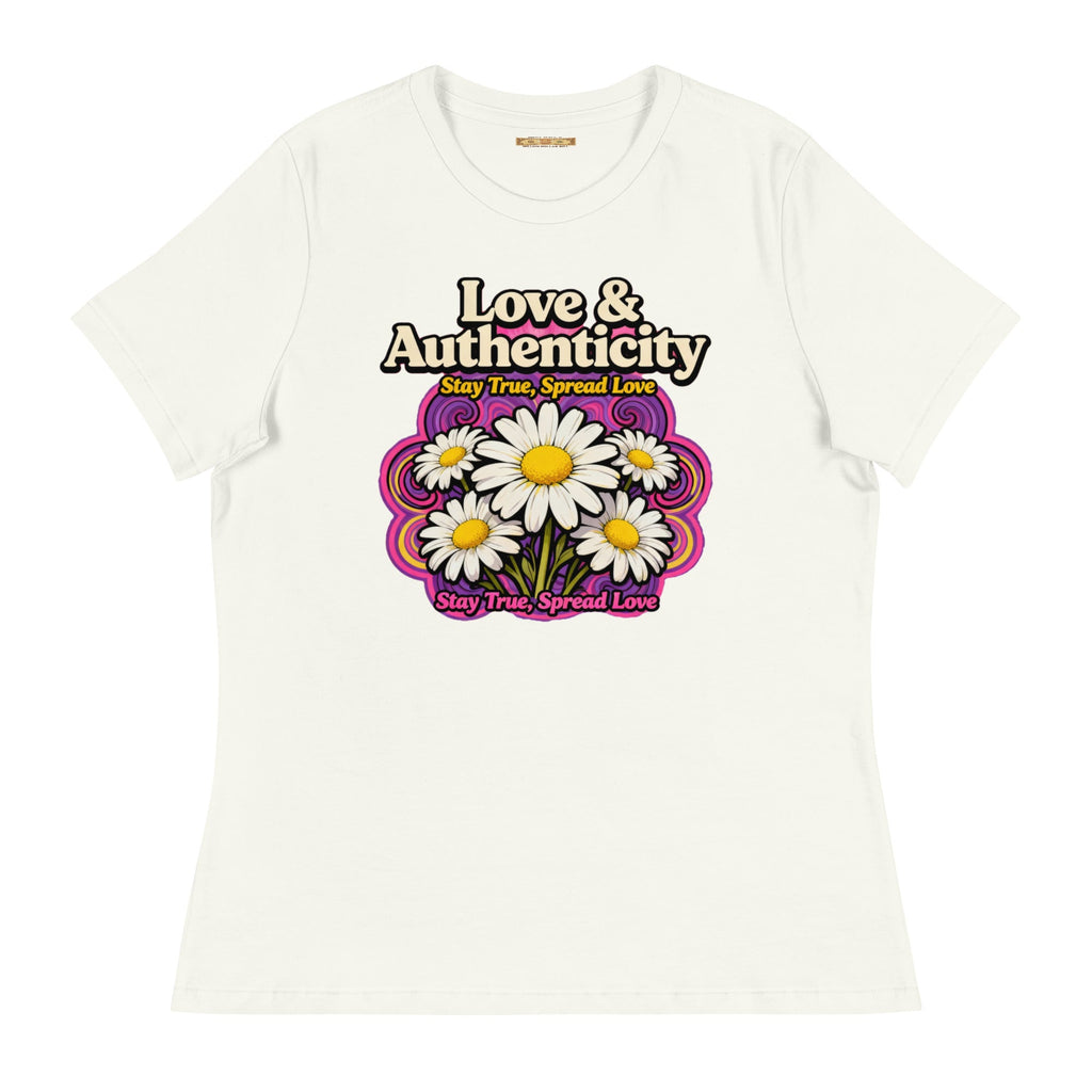 MDB Co.Love & Authenticity Womens Relaxed Fit Airlume Cotton T Shirt