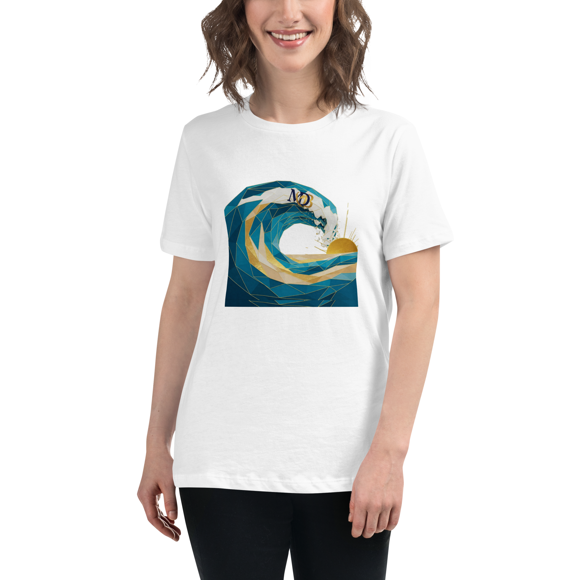 MDB Co Your Own Wave Womens Relaxed Cotton T Shirt Everyday Comfort