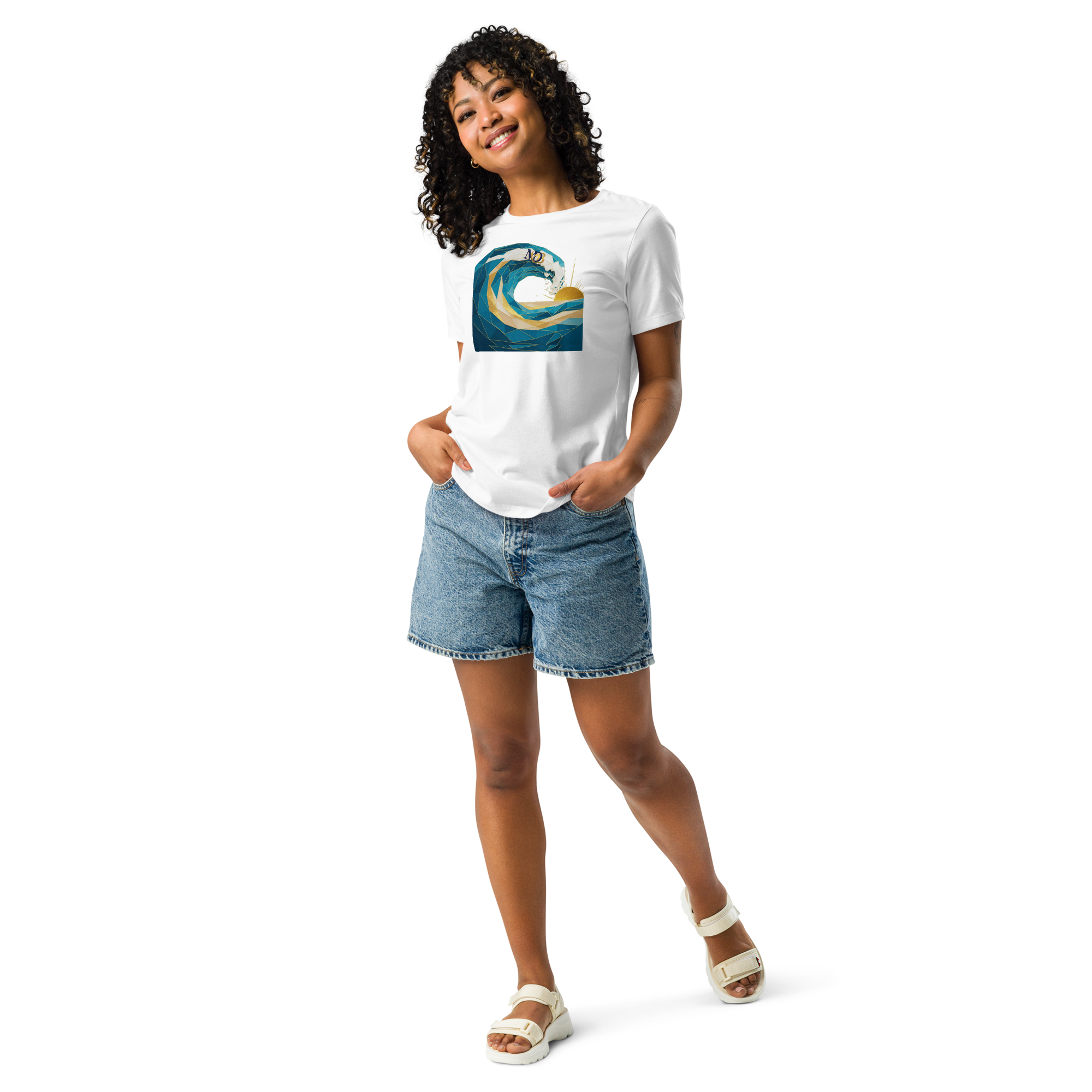 MDB Co Your Own Wave Womens Relaxed Cotton T Shirt Everyday Comfort