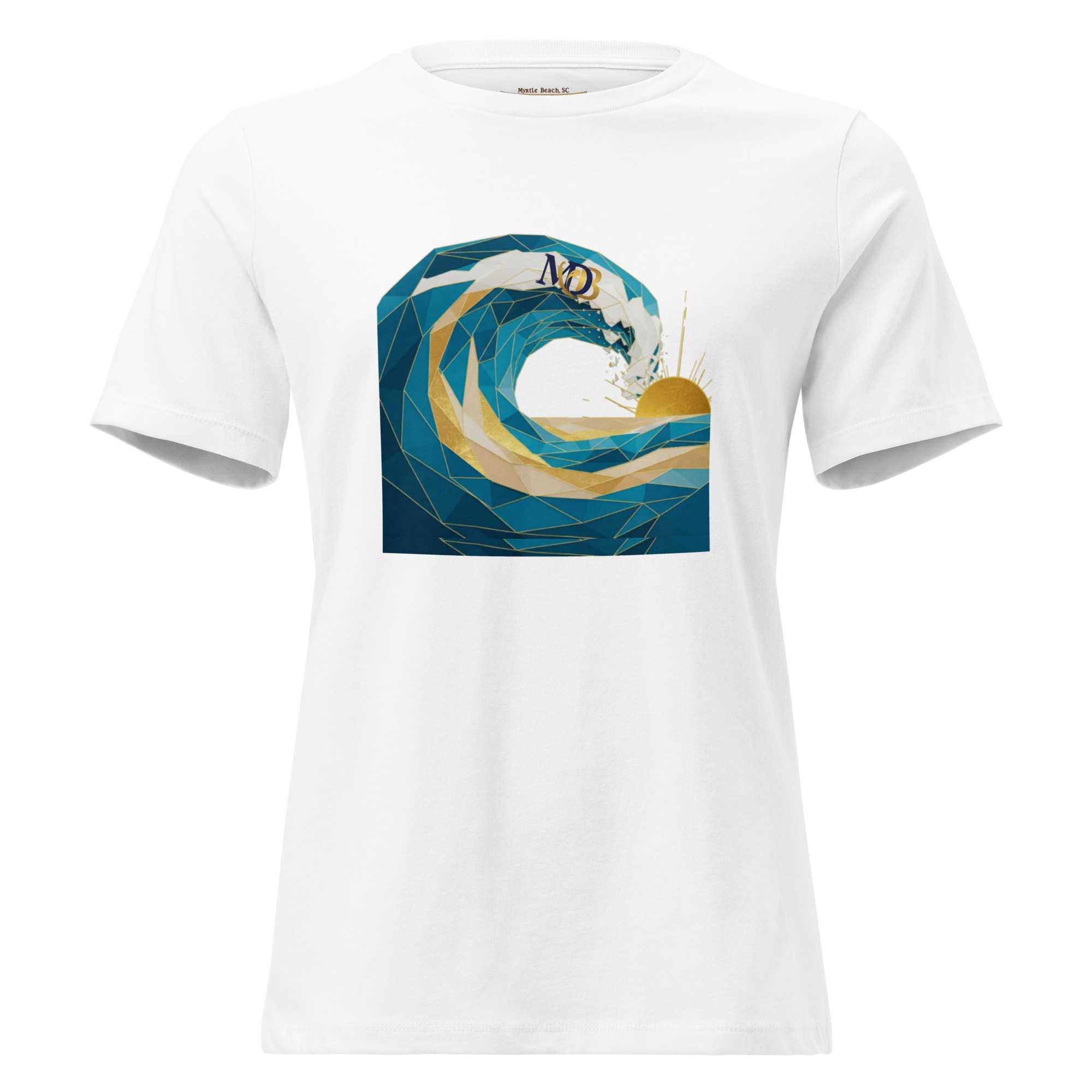 MDB Co Your Own Wave Womens Relaxed Cotton T Shirt Everyday Comfort