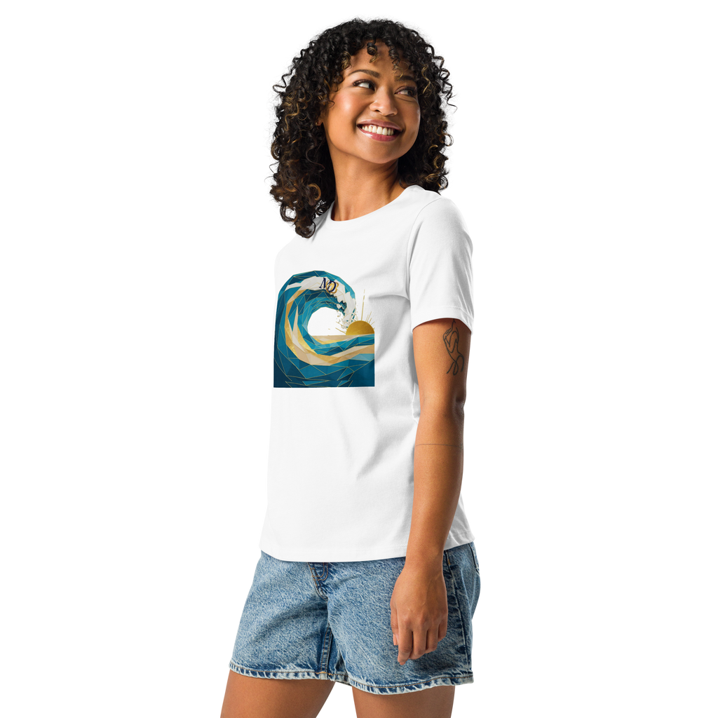 MDB Co Your Own Wave Womens Relaxed Cotton T Shirt Everyday Comfort